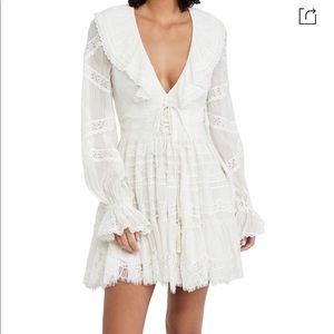 NWT Rococo Sand white and metallic mini dress